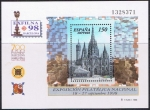 Stamps : Europe : Spain :  HB EXFILNA 98. CATEDRAL DE BARCELONA