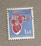 Stamps Czechoslovakia -  IV Congreso Cardiologia en Praga