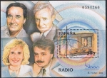 Stamps Spain -  ESPAÑA 2000. RADIO. IÑAKI GABILONDO, LUIS DEL OLMO, NIEVES HERRERO Y LUIS HERRERO