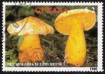 Stamps : America : Guyana :  SETAS-HONGOS: 1.162.012,01-Tricholoma sulphureum -Phil.47630-Dm.989.46-Y&T.2078-Mch.2481-Sc.2010b