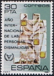 Stamps : Europe : Spain :  AÑO INTERNACIONAL DE LAS PERSONAS DISMINUIDAS