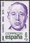 Stamps : Europe : Spain :  CENTENARIOS 1981. GABRIEL MIRÓ