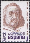 Stamps : Europe : Spain :  CENTENARIOS 1981. FRANCISCO DE QUEVEDO