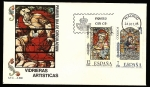 Stamps Spain -  Vidrieras artísticas - Catedral de Toledo - Catedral de Sevilla - SPD