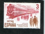 Stamps : Europe : Spain :  2560- UTILICE TRANSPORTES COLECTIVOS-TREN