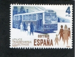 Stamps : Europe : Spain :  2561- UTILICE TRANSPORTES COLECTIVOS AUTOBUS