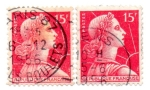 Stamps : Europe : France :  1955-59..MARIANNE(de MULLER)Tipografiado-TIPO II