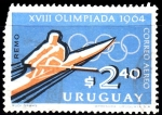 Stamps : America : Uruguay :  XVIII Olimpiada 1964	