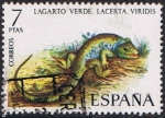 Stamps Spain -  FAUNA HISPÁNICA. LAGARTO VERDE