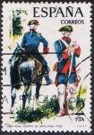 Stamps : Europe : Spain :  UNIFORMES MILITARES IV GRUPO. REAL CUERPO DE ARTILLERÍA, 1762