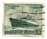 Stamps Germany -  1955--BAUTISMO del BUQUE