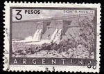 Stamps : America : Argentina :  Dique El Nihuil	