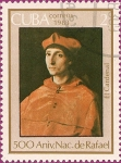 Stamps : America : Cuba :  500 Años del Nacimiento de Rafael. El Cardenal.