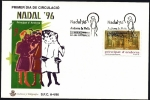 Stamps Andorra -  Navidad 1996  Retablo de Santa Eulalia D´encamp - SPD