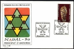 Sellos de Europa - Andorra -  Navidad 1990  Angelet - SPD