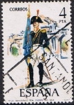 Stamps : Europe : Spain :  UNIFORMES MILITARES V GRUPO. ABANDERADO DEL REAL CUERPO DE ARTILLERÍA 1803