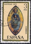 Stamps Spain -  NAVIDAD 1975. LA VIRGEN Y EL NIÑO. RETABLO DEL SANTUARIO DE SAN MIGUEL (NAVARRA)
