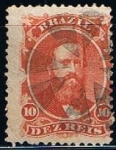 Stamps Brazil -  Scott  53  emperador Don Pedro