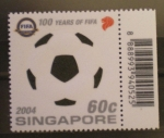 Sellos del Mundo : Asia : Singapore : 100 AÑOS F.I.F.A.