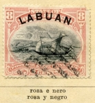 Stamps : Asia : Malaysia :  Isla Lubuan Edicion1894