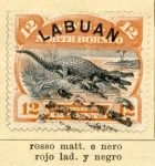 Stamps : Asia : Malaysia :  Isla Lubuan Edicion1894