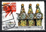 Stamps Spain -  2908 Nominación de Barcelona como sede Olímpica. Chimeneas de la casa de Batlló, obra de Gaudí.
