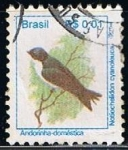 Sellos de America - Brasil -  scott  2443  notiochelidon cyanoleuca