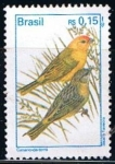Stamps : America : Brazil :  Scott  2488  Sicalis flaveola (2)