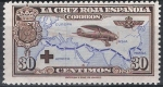 Stamps Spain -  344 Pro Cruz Roja Española. Avión Breguet-19, y vuelo Madrid-Manila.