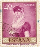 Stamps : Europe : Spain :  "La librera de la calle de Carretas" - Goya