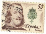 Stamps : Europe : Spain :  2555.- Reyes de España. Casa de Austria. Felipe IV. (1606-1665)