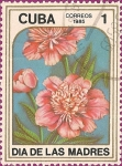 Stamps Cuba -  Día de las Madres. Peonías.