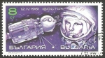 Sellos de Europa - Bulgaria -  3343 - exploración del espacio, Gagarine