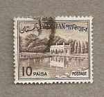 Stamps Asia - Pakistan -  Pabellon junto a estanque