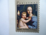 Stamps United States -  Christman-madonna of the candelabro by raphael - The Walters Art Museum )Chrismas