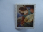 Stamps United States -  Angel tocando un Laúd-USA 44 - ,Angel-christmas-