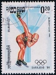 Stamps Cambodia -  Scott  462  Olimpiadas de Sarajevo (Speed skating )  RESERVADO