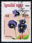 Stamps Cambodia -  Scott  601  Viola Tricolor