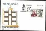 Stamps Spain -  Día del sello - 150 años del telégrafo óptico - SPD