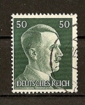 Sellos de Europa - Alemania -  Busto de Hitler - Grabado - Formato 21,5 x 26.