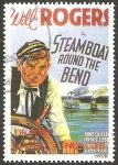 Sellos del Mundo : Africa : S�o_Tom�_and_Pr�ncipe : 1243 - Will Rogers en la película Steamboat round the bend