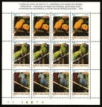Stamps Equatorial Guinea -  Aves - Papagayos - Minipliego