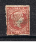 Stamps Europe - Spain -  Edifil  44  Reinado de Isabel II  