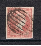 Stamps Europe - Spain -  Edifil  44  Reinado de Isabel II  
