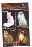 Stamps Peru -  gatos