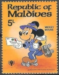 Sellos de Asia - Maldivas -  Mickey Mouse