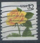 Stamps United States -  Rosa amarilla