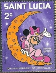 Stamps America - Netherlands Antilles -  10 Th Aniversary of  Moonwalk