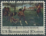 Stamps United States -  Bicentenario Batalla Lexintong & Concord