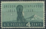 Sellos de America - Estados Unidos -  S1124 - Estado de Oregón (1859-1959)